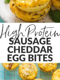 Whisk cottage cheese straight into these Sausage Cheddar Egg Bites for an extra satisfying breakfast you can prep ahead for the week. With a creamy texture, major flavor, and short ingredient list, this is a recipe you'll be happy to make again and again.