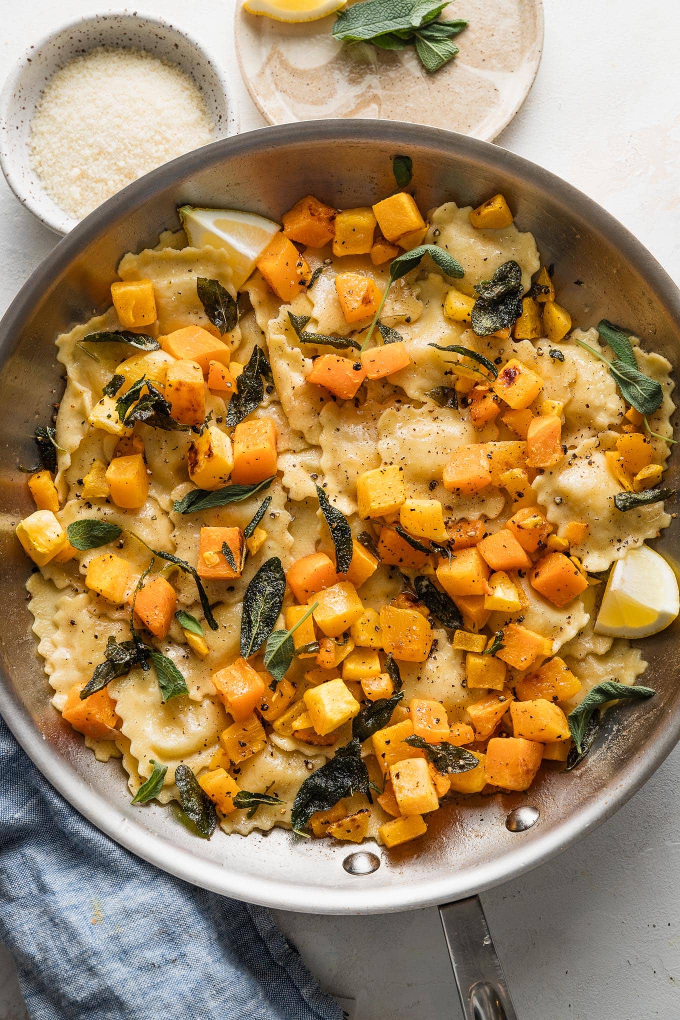 Brown Butter Ravioli with Butternut Squash - Nourish and Fete