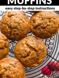 Pumpkin Zucchini Muffins are a perfect transitional treat from summer to fall: moist, tender, and absolutely packed with rich pumpkin spice flavor. These make a great breakfast or snack and even help you sneak in a little veggie besides.