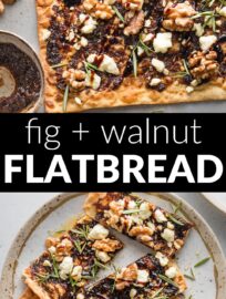 This Fig, Balsamic, and Walnut Flatbread is an elevated yet quick-to-make appetizer or light meal, with sweet, savory, creamy, and crisp elements all in one package. This makes a great starter for sharing with friends or adding to a holiday menu.