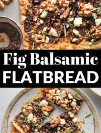 This Fig, Balsamic, and Walnut Flatbread is an elevated yet quick-to-make appetizer or light meal, with sweet, savory, creamy, and crisp elements all in one package. This makes a great starter for sharing with friends or adding to a holiday menu.