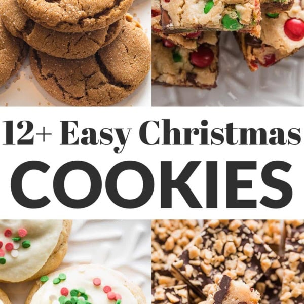 Find 12+ delicious and easy Christmas cookie recipes to celebrate the season! Perfect for family baking, gifting to neighbors, and taking to the cookie exchange. Save some for Santa, of course!