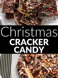 A classic treat that satisfies every sweet-salty craving, Christmas Cracker Candy has crisp Saltines, soft caramel, melted chocolate, and all the toppings your heart may desire. Besides the absolutely irresistible taste, my favorite thing about this treat is how easy it is to make in a big batch — perfect for sharing!