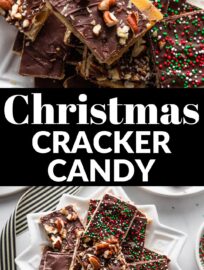A classic treat that satisfies every sweet-salty craving, Christmas Cracker Candy has crisp Saltines, soft caramel, melted chocolate, and all the toppings your heart may desire. Besides the absolutely irresistible taste, my favorite thing about this treat is how easy it is to make in a big batch — perfect for sharing!