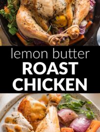 This recipe for a Whole Roast Chicken with veggies is delicious, simple, and so comforting. Roasting a whole chicken at home feels impressive but is surprisingly straightforward once you know what to do, and you can enjoy perfectly tender, juicy, lemon and herb-infused chicken every time.
