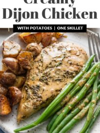 Creamy Dijon Chicken and Potatoes is an irresistible one-skillet wonder that makes a dreamy Sunday supper or upgraded weeknight meal. A simple herb blend and flavorful Dijon cream sauce perfectly dress up tender chicken and crisp baby potatoes -- no oven required.