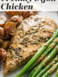 Creamy Dijon Chicken and Potatoes is an irresistible one-skillet wonder that makes a dreamy Sunday supper or upgraded weeknight meal. A simple herb blend and flavorful Dijon cream sauce perfectly dress up tender chicken and crisp baby potatoes -- no oven required.