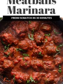 Serve these cozy Meatballs Marinara for a delicious Italian-inspired family dinner everyone can enjoy. They're tender, flavorful, and surprisingly easy to make from scratch in about 30 minutes. Pair with pasta, fresh herbs, and plenty of Parmesan!