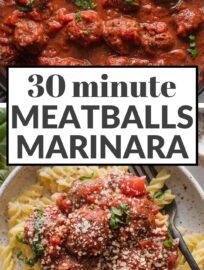 Serve these cozy Meatballs Marinara for a delicious Italian-inspired family dinner everyone can enjoy. They're tender, flavorful, and surprisingly easy to make from scratch in about 30 minutes. Pair with pasta, fresh herbs, and plenty of Parmesan!