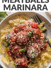 Serve these cozy Meatballs Marinara for a delicious Italian-inspired family dinner everyone can enjoy. They're tender, flavorful, and surprisingly easy to make from scratch in about 30 minutes. Pair with pasta, fresh herbs, and plenty of Parmesan!
