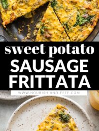 This simple Sweet Potato Frittata with sausage, cheese, and baby spinach is the most flavorful and satisfying breakfast or brunch. Serve it for friends, meal prep it for the week ahead, or pair it with a salad and enjoy for dinner - there’s literally no wrong way to frittata.