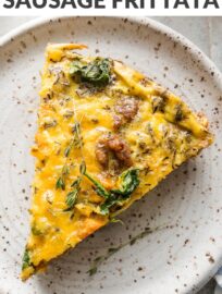 This simple Sweet Potato Frittata with sausage, cheese, and baby spinach is the most flavorful and satisfying breakfast or brunch. Serve it for friends, meal prep it for the week ahead, or pair it with a salad and enjoy for dinner - there’s literally no wrong way to frittata.