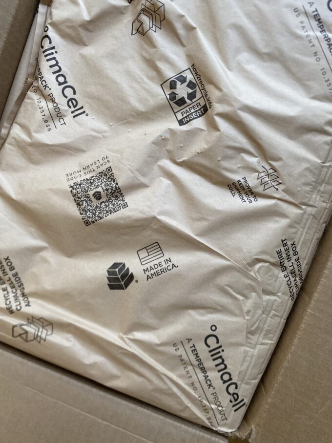 ButcherBox clima cell packaging.