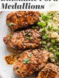 This easy recipe for balsamic pork medallions is so simple yet tastes really elevated! It's quick to make from convenient pork tenderloin, results in super tender meat, and has the most delicious pan sauce. Serve with any salad or veggie for a dinner that only tastes complex.