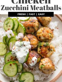 Light, juicy, and packed with flavor, these Chicken Zucchini Meatballs make an easy dinner or meal prep staple! Made with ground chicken, shredded zucchini, and simple seasonings, they turn out tender and golden every time. Great for kids and adults alike.