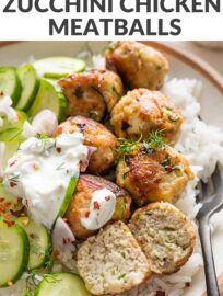 Light, juicy, and packed with flavor, these Chicken Zucchini Meatballs make an easy dinner or meal prep staple! Made with ground chicken, shredded zucchini, and simple seasonings, they turn out tender and golden every time. Great for kids and adults alike.