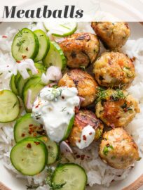Light, juicy, and packed with flavor, these Chicken Zucchini Meatballs make an easy dinner or meal prep staple! Made with ground chicken, shredded zucchini, and simple seasonings, they turn out tender and golden every time. Great for kids and adults alike.