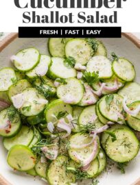 Cool, crisp, and flavorful, this chilled Cucumber Salad with Shallot and Dill is the kind of simple side dish you’ll crave all summer long. With just a handful of ingredients and no cooking required, it comes together fast and pairs beautifully with everything from grilled meats to sandwiches.