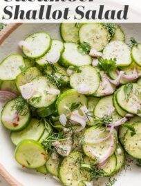 Cool, crisp, and flavorful, this chilled Cucumber Salad with Shallot and Dill is the kind of simple side dish you’ll crave all summer long. With just a handful of ingredients and no cooking required, it comes together fast and pairs beautifully with everything from grilled meats to sandwiches.