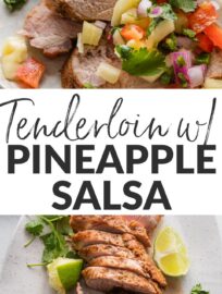 Slather lean pork tenderloin with a quick blend of everyday spices for incredible flavor, grill or roast, then pair with a bright pineapple salsa for a dinner that feels fresh and satisfying. This is equally terrific for a quick weeknight meal or casually-elegant dinner with friends.