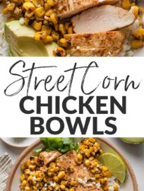 For bold flavor in an easy meal, put street corn chicken and rice bowls at the top of the list. We use Tajín for delicious chili-lime flavor that wakes up juicy chicken breasts and blackened corn. Paired with tangy Cotija cheese, creamy avocado, zippy lime, fresh cilantro, and fluffy rice, the result is a dinner that's easy to make, customize, and devour. 30 minutes!