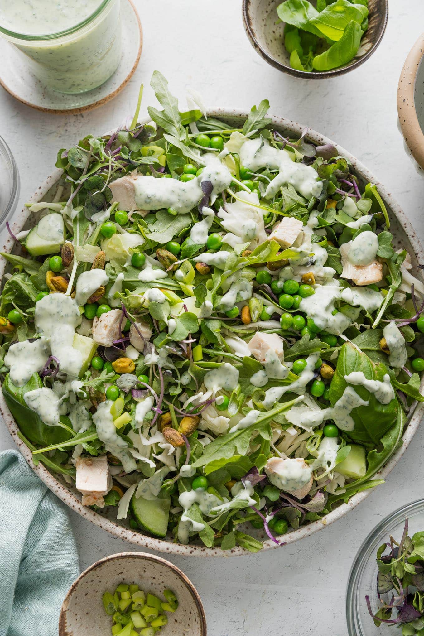 what salad goes with green goddess dressing Giant (Quick and Easy!) green goddess salad recipe tiktok
