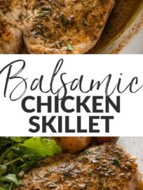If you challenged me to produce a delicious main with just chicken breasts and pantry staples in 20 minutes, this balsamic skillet chicken is exactly what I would make. Elevate the everyday with this method that keeps every bite tender, plus a thoughtful pan sauce that incorporates layers of flavor without any fuss. Win that challenge in real life!