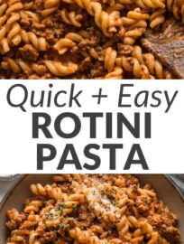 Rotini are such a fun and satisfying pasta shape, they deserve a dedicated moment in the spotlight. Make the most of their tight spirals by filling them with a cozy yet quick ground beef and tomato sauce that nestles right into all the nooks and crannies. Serve with a simple salad and garlic bread for a stellar meal in well under 30 minutes.