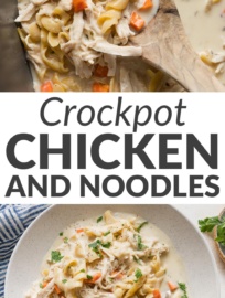 This slow cooker chicken and noodles without cream of chicken soup will warm your soul in the best way! This meal offers juicy chicken breast, rich broth, tender egg noodles, and optional veggies all in one, so you can enjoy Crockpot convenience from real, everyday ingredients. Feel good about the comfort food on the menu tonight.
