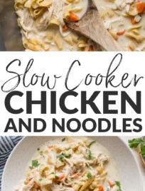 This slow cooker chicken and noodles without cream of chicken soup will warm your soul in the best way! This meal offers juicy chicken breast, rich broth, tender egg noodles, and optional veggies all in one, so you can enjoy Crockpot convenience from real, everyday ingredients. Feel good about the comfort food on the menu tonight.